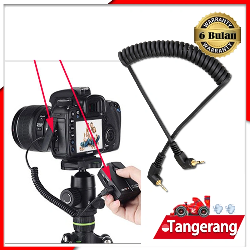 Kabel Shutter Release Kamera Cable Shutter 2,5mm Jack C1/60E3 Camera Remote Control for Canon EOS RP R6 200D 90D 80D77D