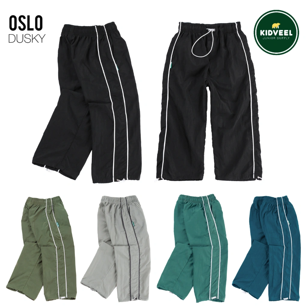 KIDVEEL Celana Panjang Parasut Trackpants Anak Laki Laki Dan Perempuan Oslo Dusky