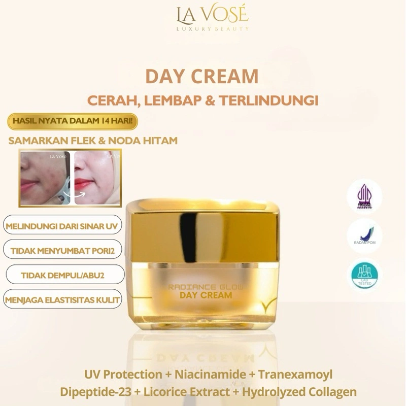 LA VOSE Day Cream Radiance Glow Ukuran 10gr