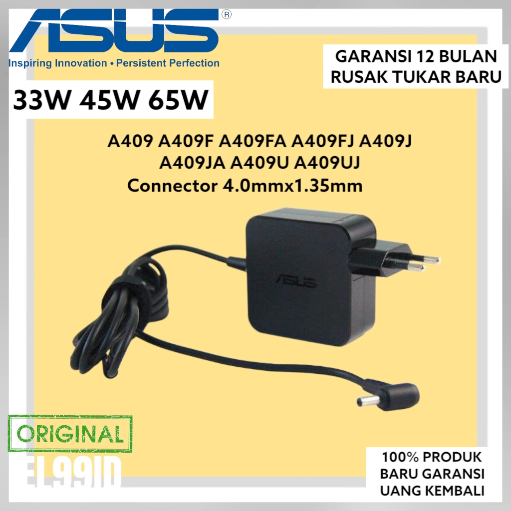 Adaptor original Charger Asus A409 A409F A409FA A409FJ A409J A409JA A409U A409UJ