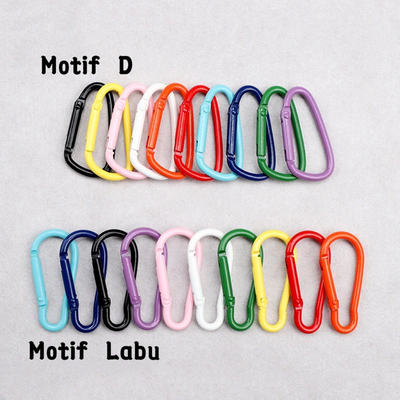 (1Pcs) E34 Kait Tas Carabiner Bahan Besi Motif D Labu