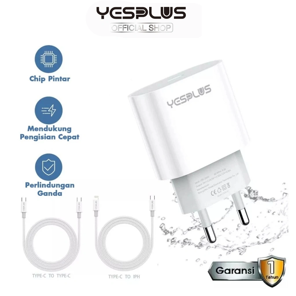 Charger YESPLUS YS-1121 PD 27W Fast Charging Smart Charger & Fast Cable