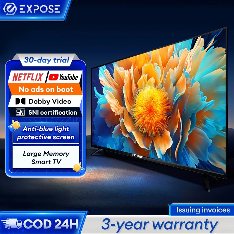 TV Android 43 inch Smart TV Digital TV 4K LED Android Netflix Youtube Google WIFI USB/HDMI/AV/LAN