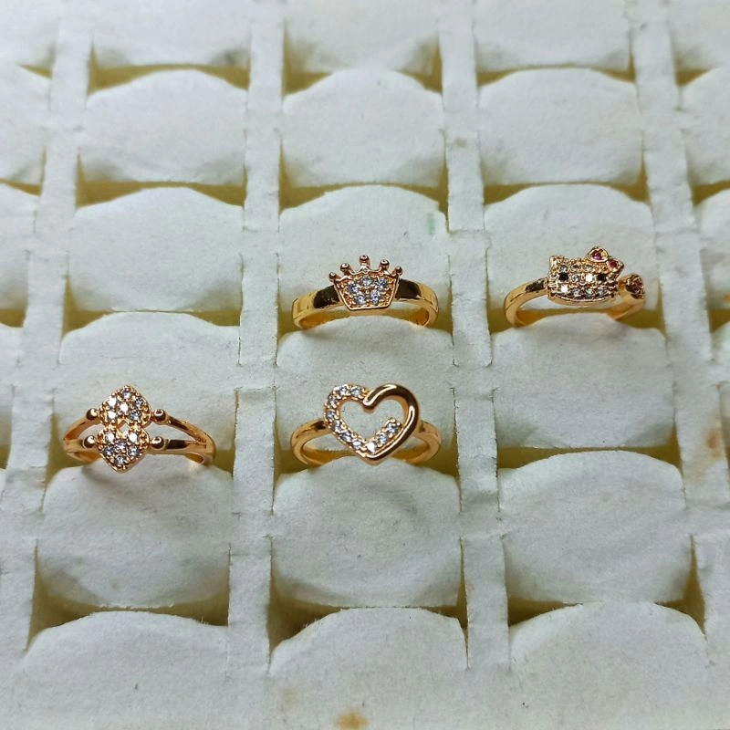 Cincin Anak Perempuan Gold Macam-Macam Model Minimalis Isian Berlian