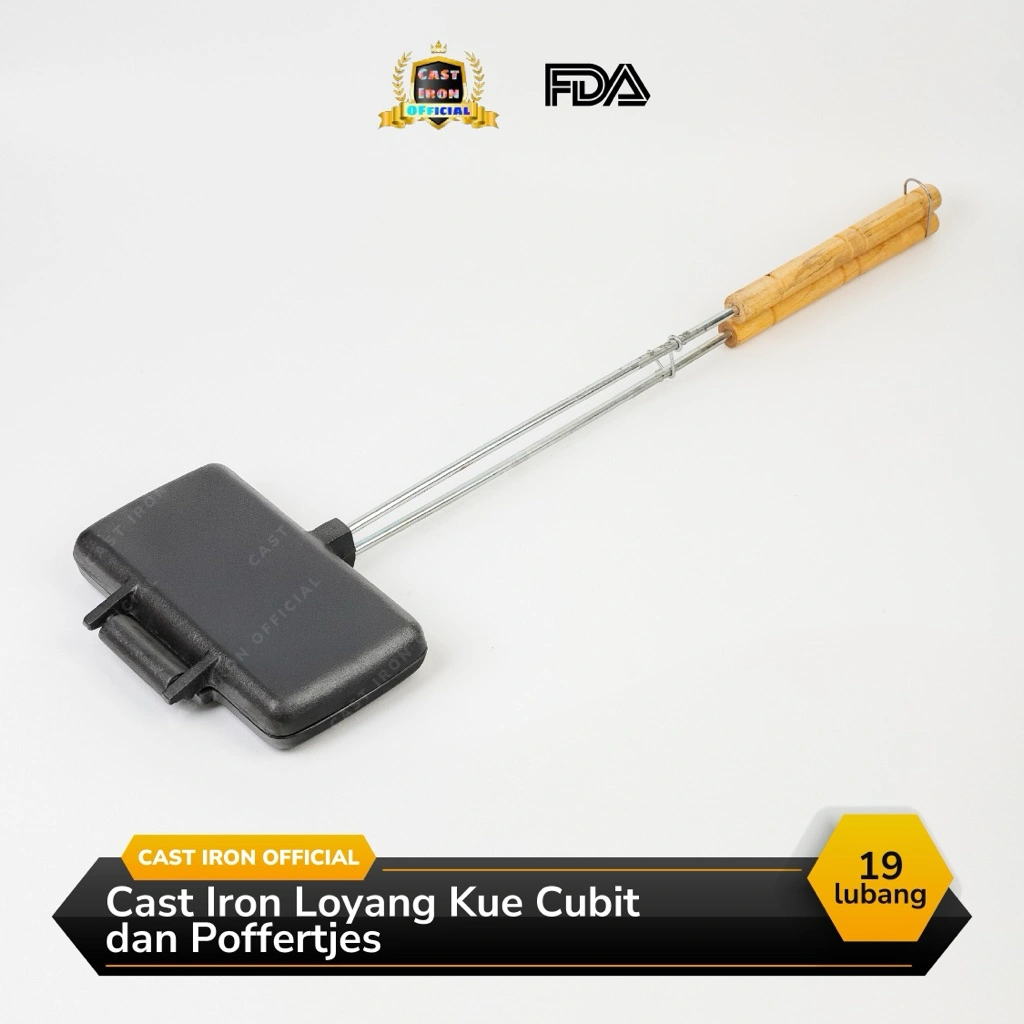 Cast Iron Japanese Sandwich Maker Pie maker 20 x 11 Cm GAGANG PANJANG SAJA camping cooker