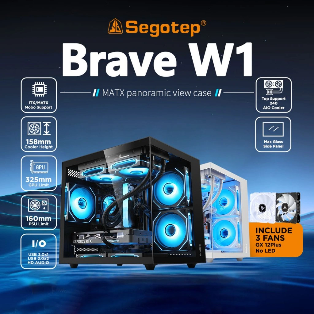 SEGOTEP BRAVE W1 (M-ATX Budget PC Case)