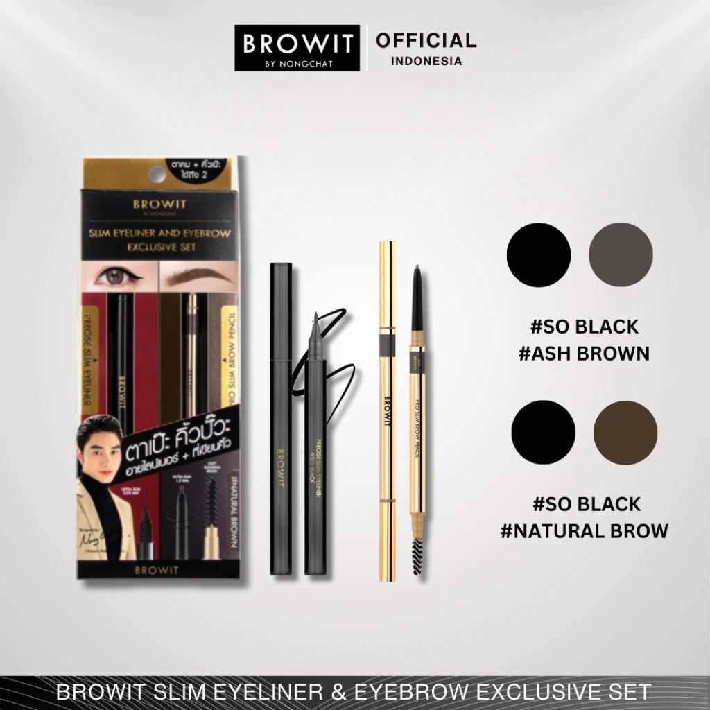 BROWIT BY NONGCHAT Slim Eyeliner & Eyebrow Exclusive Set