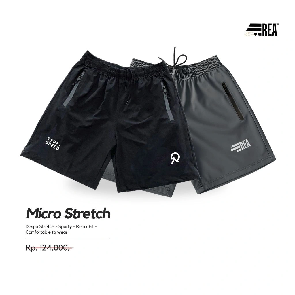 REA ACTIVEWEAR - Celana Pendek Olahraga Micro Import Running