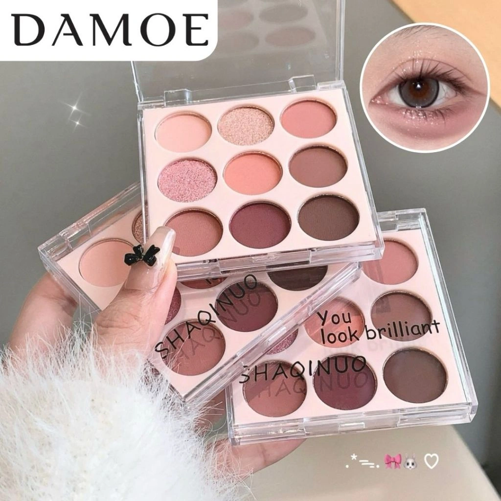 SHAQINUO Eclipse Nine Color Eyeshadow Palette Matte Earth Tone Makeup