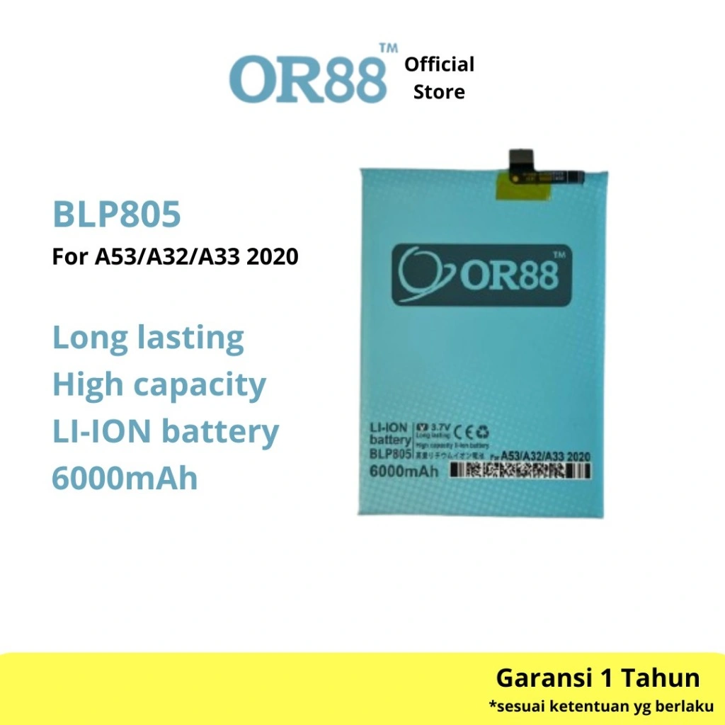 OR88 baterai batre battery double power oppo BLP805 / A53 / A16/ A32 / A33 2020 / A53 / A53S / A54 / A54S / A93 / A74 5G
