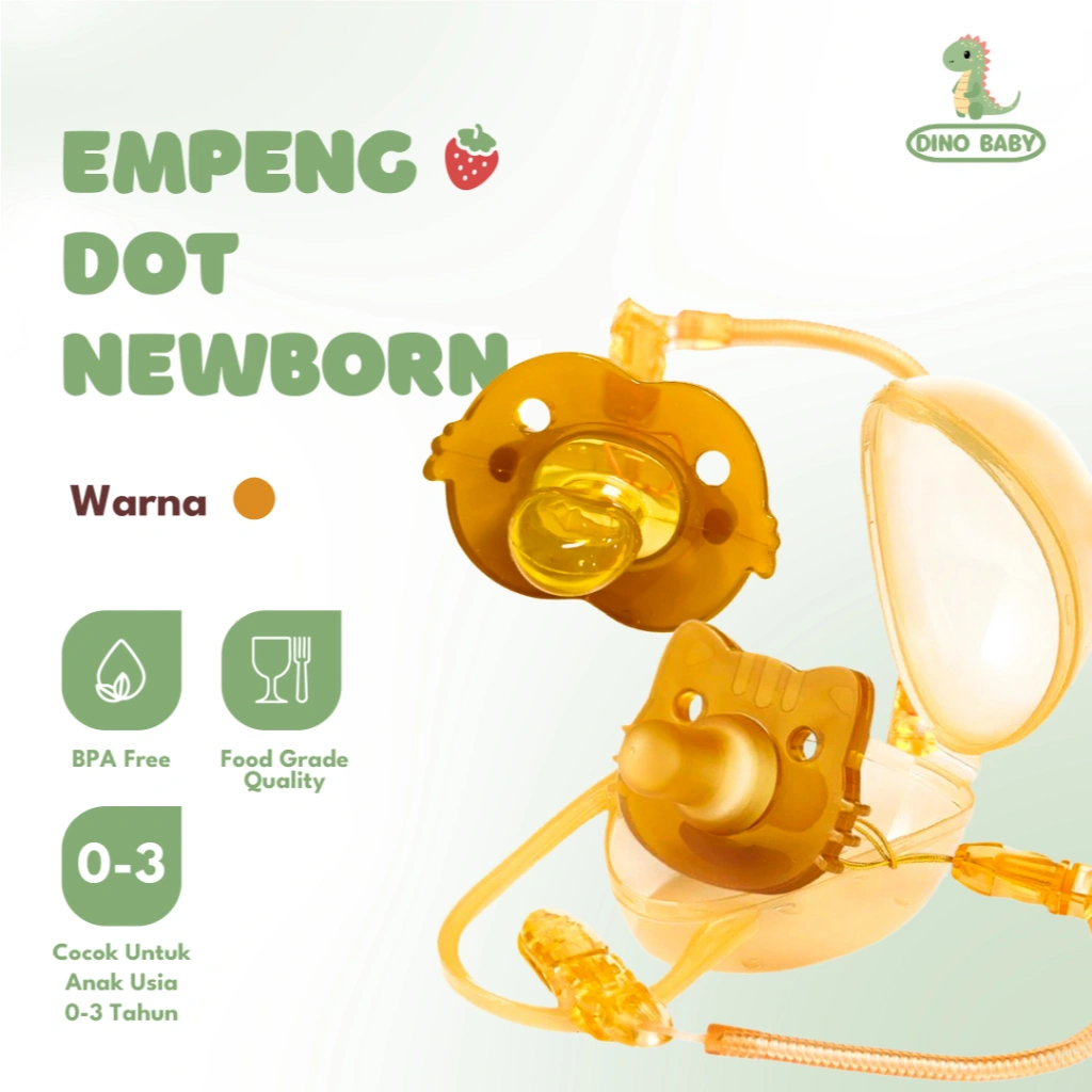 Empeng Dot Bayi Newborn Silikon | Baby Pacifier Newborn - BPA Free Food Grade By Dino Baby