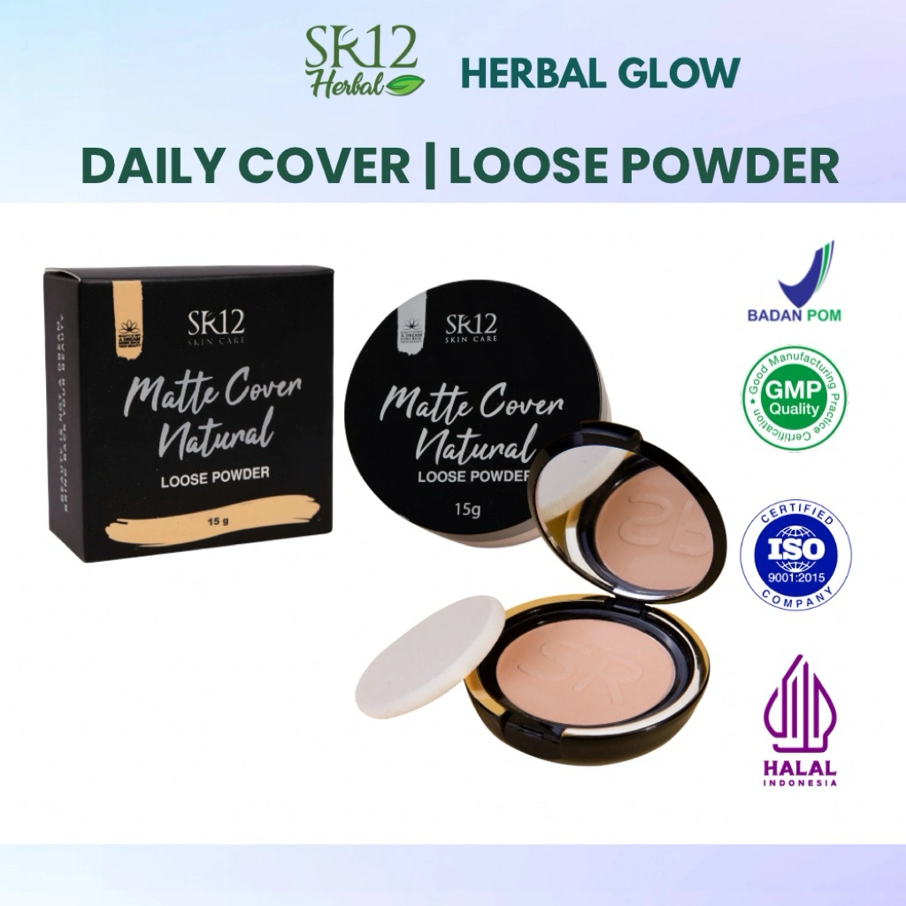 Daily Cover SR12 Bedak Padat Anti Luntur Spf 25 Full Coverage