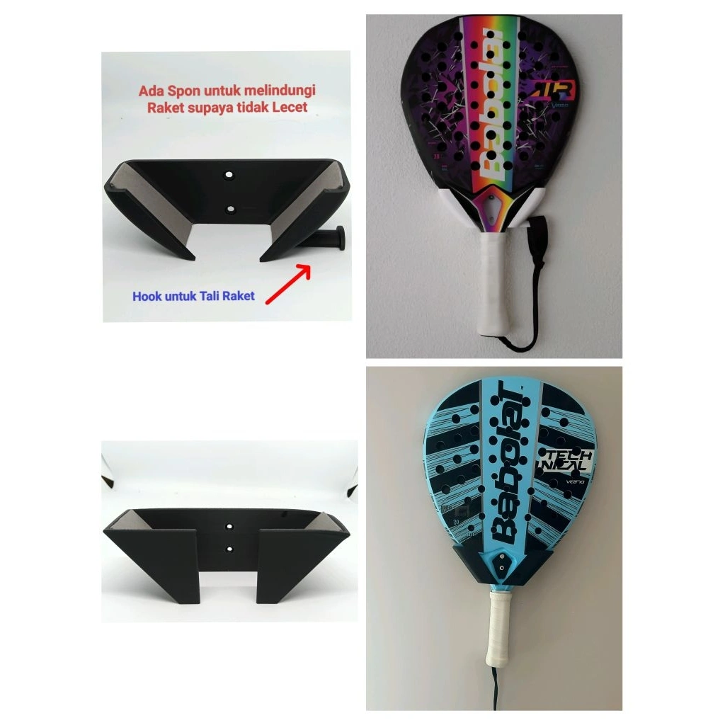RAKET PADEL HOLDER PENYANGGA GANTUNGAN CANTOLAN UNIVERSAL