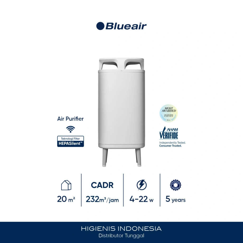 Blueair Smart Air Purifier DustMagnet 5210i Wifi - Pembersih / Penjernih Udara Anti Dust HEPA Filter + Karbon Aktif - Jangkauan 20 m²