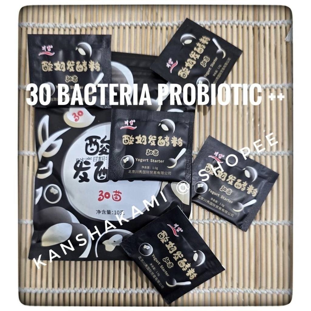 STARTER YOGURT MESOPHILLIC LACTOBACILLUS  KOMPLIT DAN BIFIDOBACTERIUM LENGKAP 30 BAKTERI PROBIOTIK  CREAMY DENGAN RASA ASAM ALAMI
