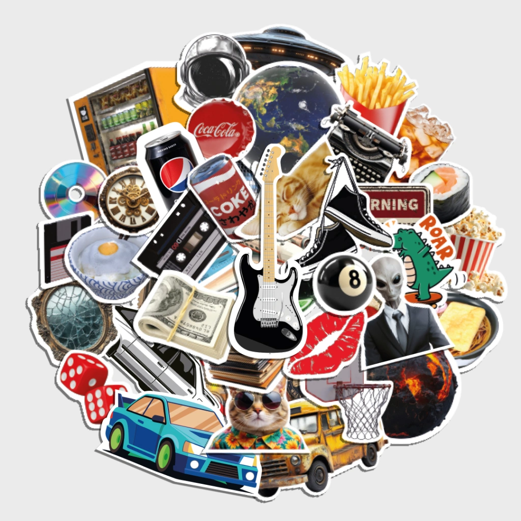 Vinyl Sticker Pack Aesthetic Y2K Waterproof – Stiker Laptop Helm Tumbler Jurnal Koper Case & DIY