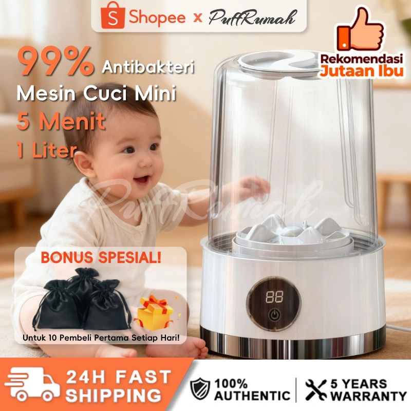 [COD&100%Ori] PuffRumah Mesin Cuci Mini Portable Underwear Washing Cup untuk Asrama Mesin Nirkabel