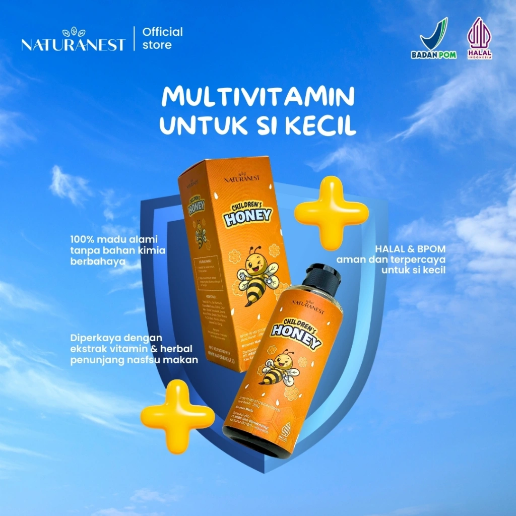 NATURANEST Childrens Honey - Madu Multivitamin Penambah Nafsu Makan Anak 200gr