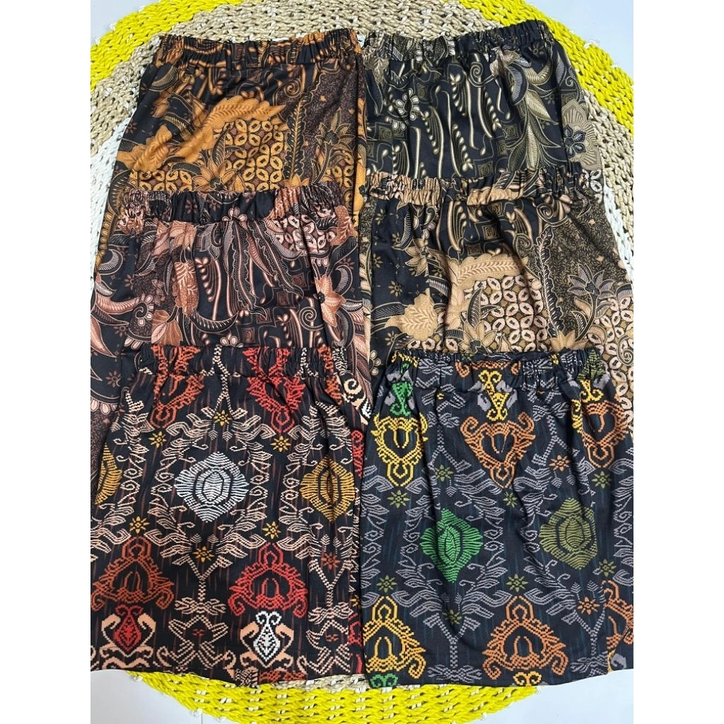 ROK MINI DEWASA / KAMEN PENDEK BATIK MOSCRAPE WANITA FREE SELENDANG SIFON  RANDOM