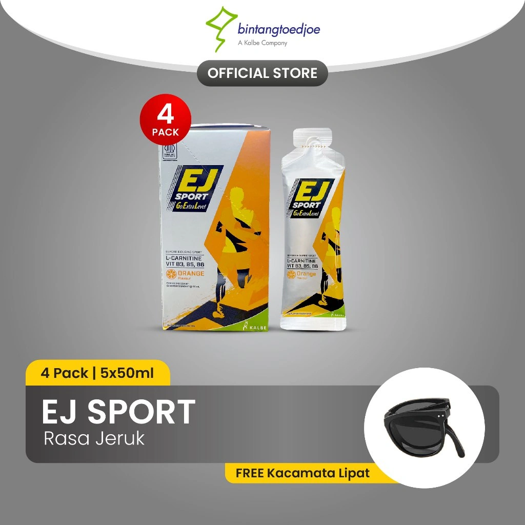 NEW! EJ Sport Sachet Orange 4 Pack (20 sachet) - Energy Gel