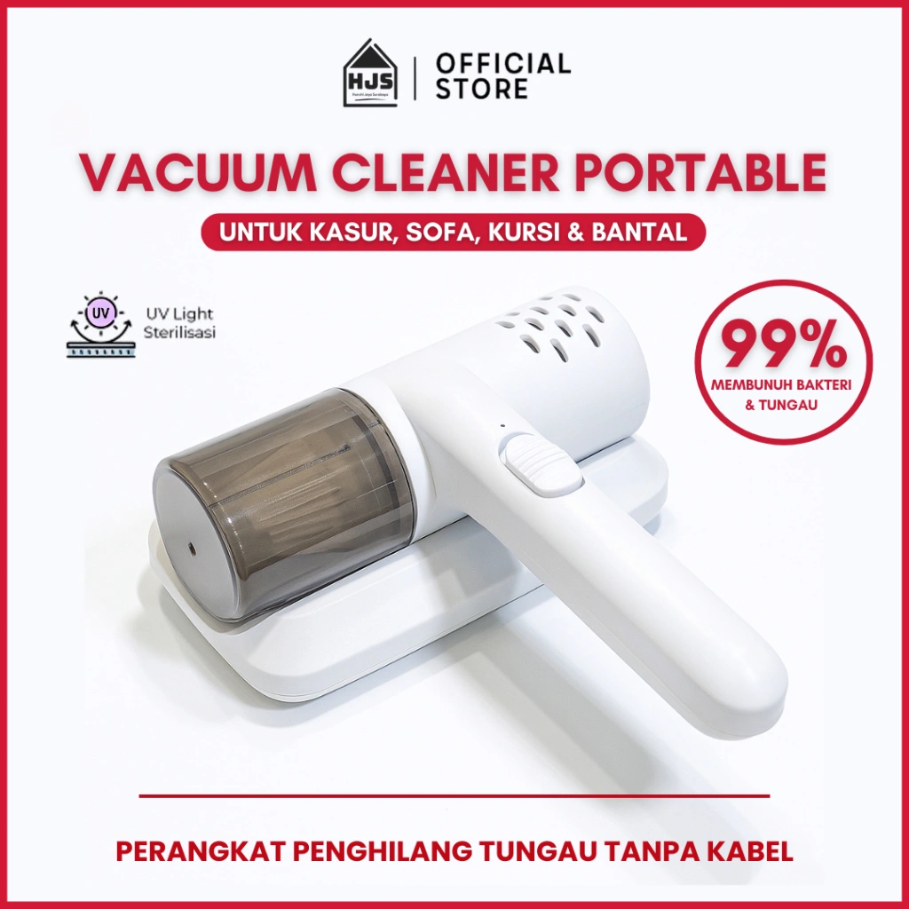 HJS Vacuum Cleaner UV Portable Mini Vakum Penghilang Tungau Bakteri Penyedot Debu Kasur