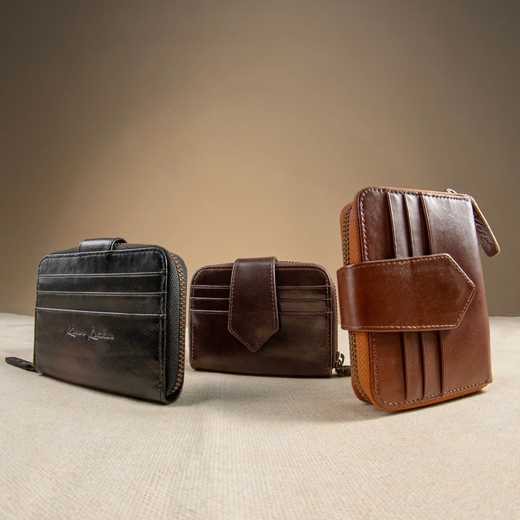 Kenes Leather Dompet Kartu Wanita Kulit Asli Premium AZULA - Free Gravir Nama