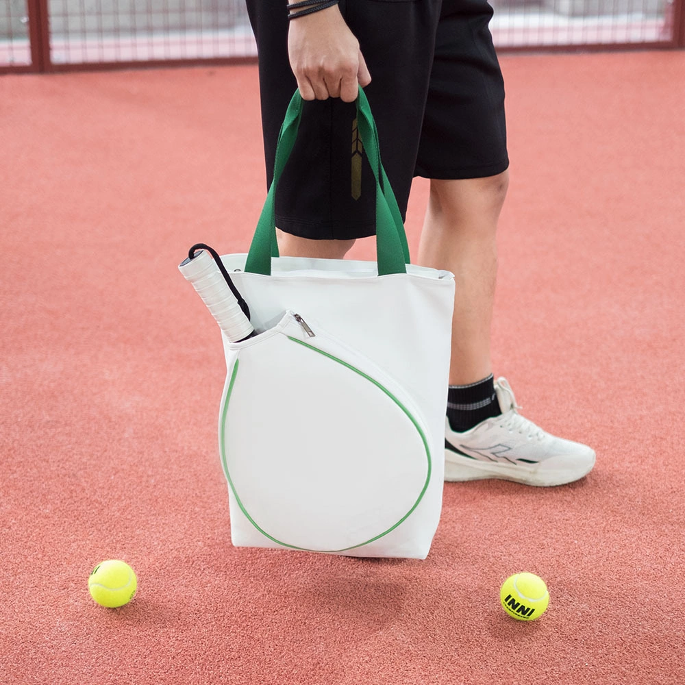 TDS | POLLOS White Tas Racket Raket Padel Paddle Thermal Faux Leather Waterproof TahanPanas