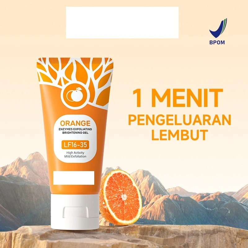 Orange Exfoliating Gel Facial Glowing Blackhead Cleaner Body Exfoliating 50g