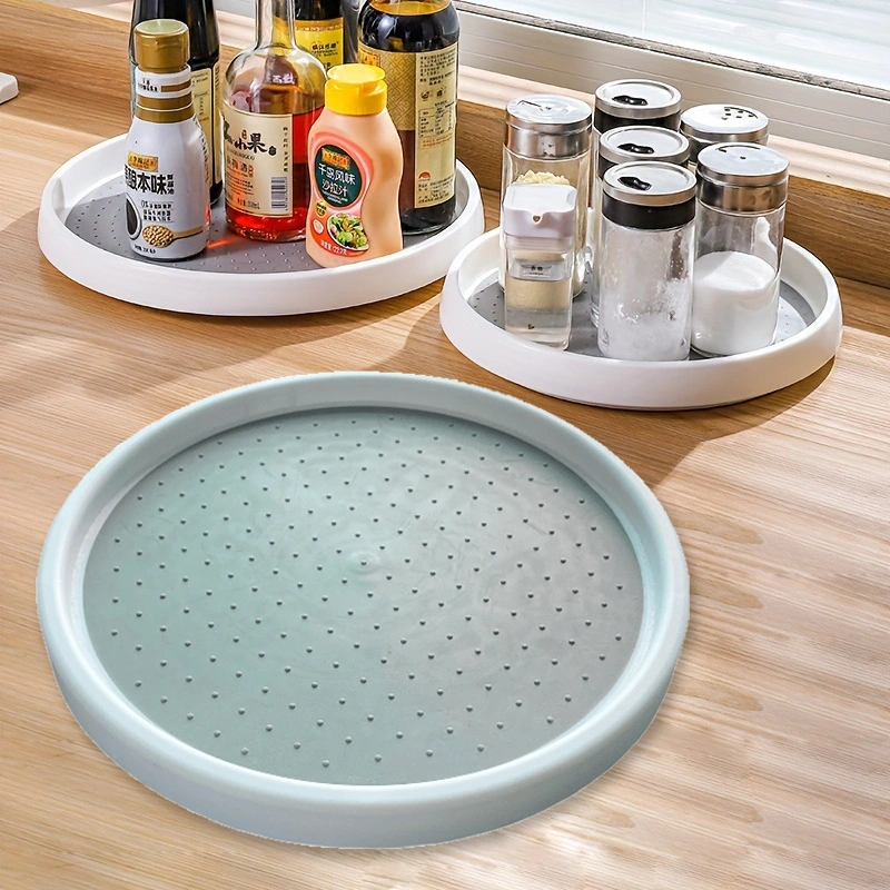 Organizer Putar 360 Bumbu Turntable Nampan Papan Wadah Meja Saji Putar Box Kosmetik Rak Dapur Rak