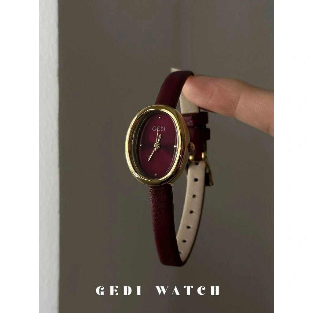 BARBEE Jam Tangan Wanita Gedi Desain Busana Sederhana Retro high-end wanita jam tangan niche temperamen sederhana