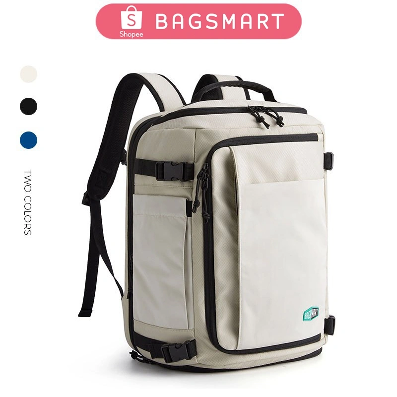 BAGSMART Travel Backpack Tas Ransel 38L15.6Inch Anti Air Carry On Daypack Travel Duffel Bag Shoe Bag