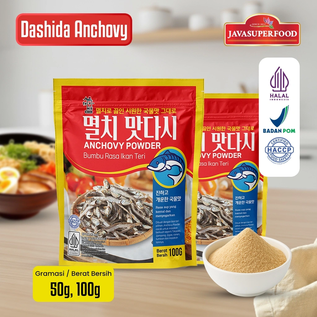 [HALAL] DASHIDA ANCHOVY POWDER BUMBU RASA IKAN TERI  (50G/100G) / SOUP STOCK ANCHOVY DASHIDA / BUBUK IKAN TERI / KALDU IKAN TERI / MYEOLCHI MATDASHI