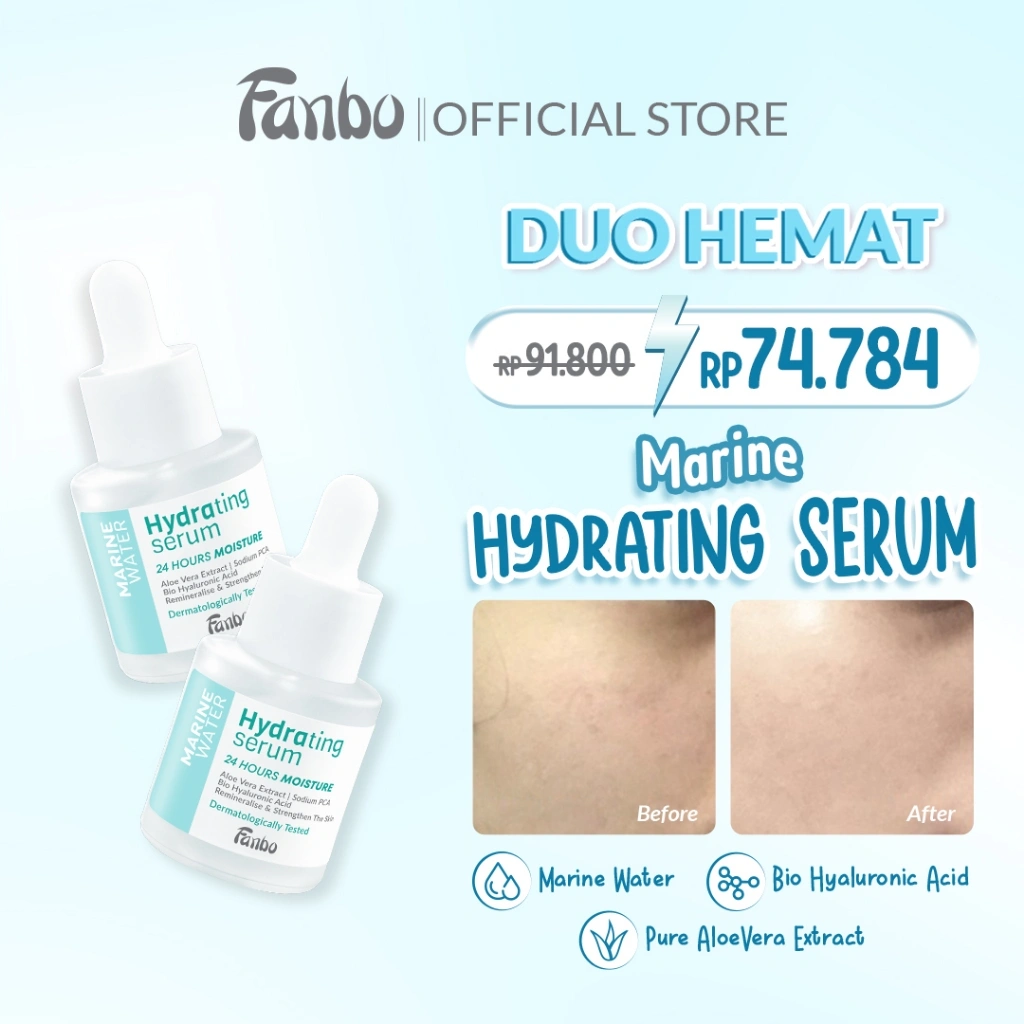 (DUO HEMAT) - 2Pcs Fanbo Marine Water Hydrating Serum 20 ml