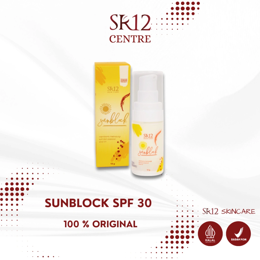 Sunblock SR12 SPF 30 Tabir Surya Anti UV Sun Protection