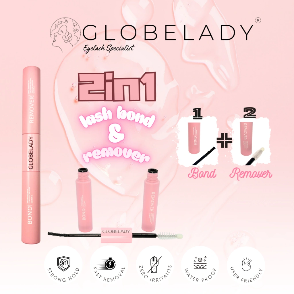 Lem Bulu Mata 2in1 + Removal GLOBELADY Glue Bond and Remover Eyelash Extension