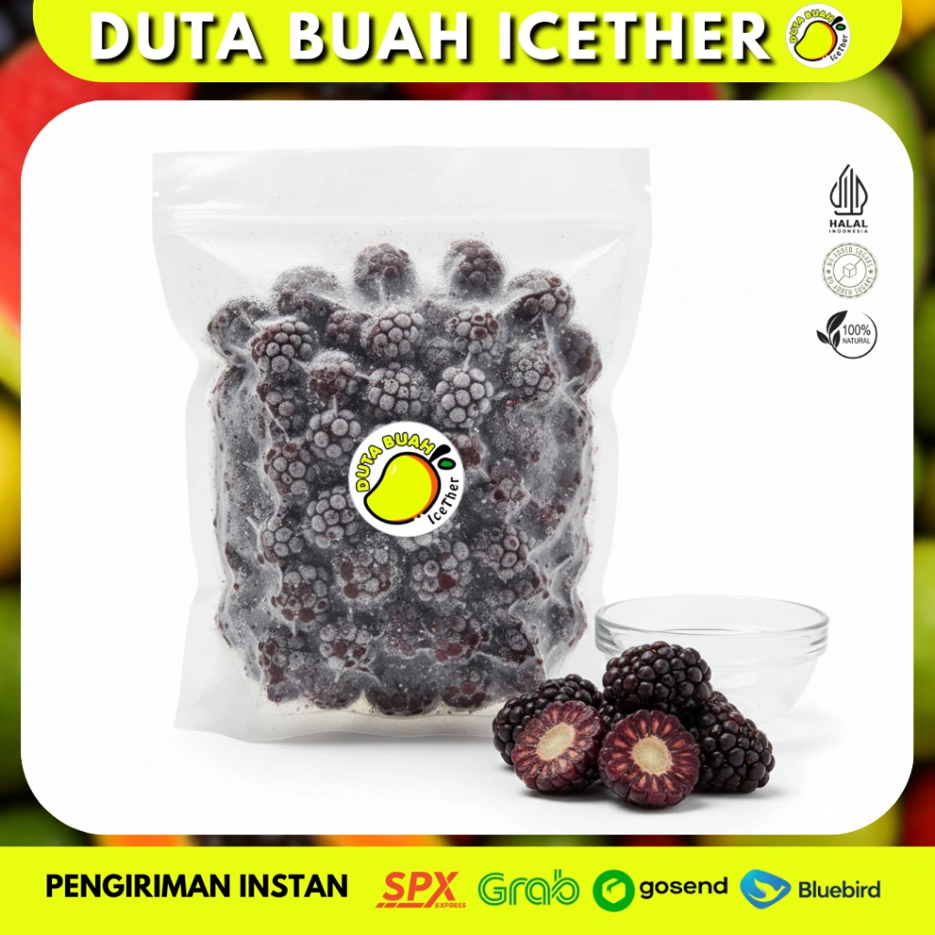 Blackberry Frozen Fruit 500g/1kg – Buah Beku Segar Siap Konsumsi  | Duta Buah Icether Bandung