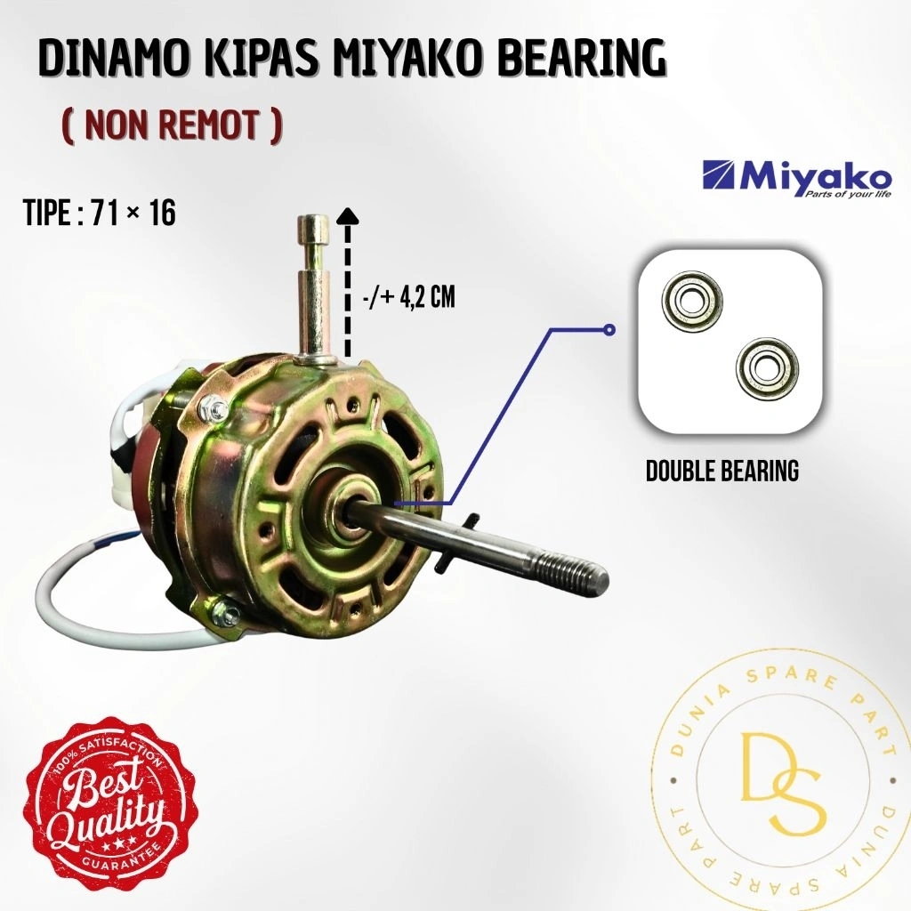 DINAMO KIPAS ANGIN MIYAKO DOUBLE BEARING 16inch
