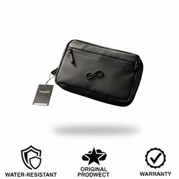 Destra38 - ( Free Gantungan Kunci ) Clutch Bag Pria Anti Bara Anti Air Clutch Bag Multyfungsi 3 in 1 Hand Bag Cowok Waterproof Tas Tangan Anti Air Sling Bag Kulit Waistbag Distro