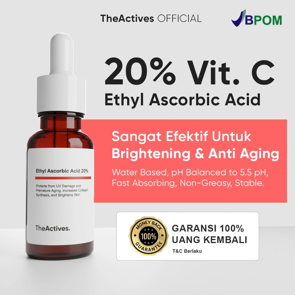 The Actives Vitamin C Serum Ethyl Ascorbic Acid 20% - Brightening, Anti Aging - 20ml [BPOM]