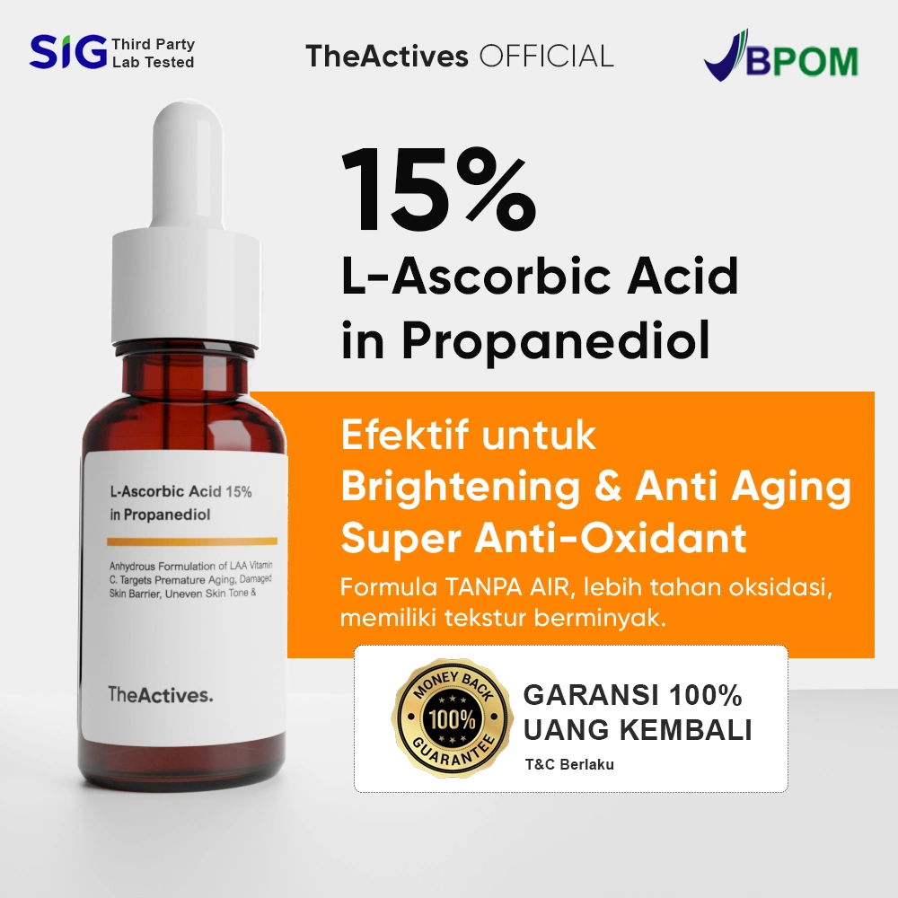 The Actives Vitamin C Serum L-Ascorbic Acid 15% - Brightening, Anti Aging - 20ml [BPOM]