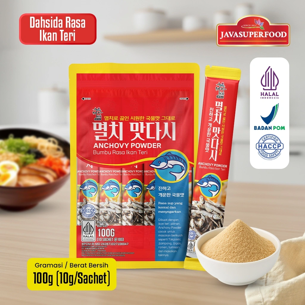 [HALAL] DASHIDA ANCHOVY POWDER BUMBU RASA IKAN TERI 100G (ISI 10 SACHET) / SOUP STOCK ANCHOVY DASHIDA / BUBUK IKAN TERI / KALDU IKAN TERI / MYEOLCHI MATDASHI