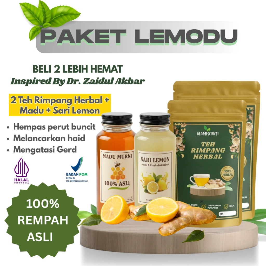 [BELI 2 LEBIH HEMAT] TEH HERBAL RIMPANG HERBAL IMUNBOOSTER DETOX ALA JSR TEH CELUP BANTU DIET RESEP DR. ZAIDUL AKBAR + BONUS PILIHAN (MADU / SARI LEMON / CHIA SEED / GARAM HIMALAYA)
