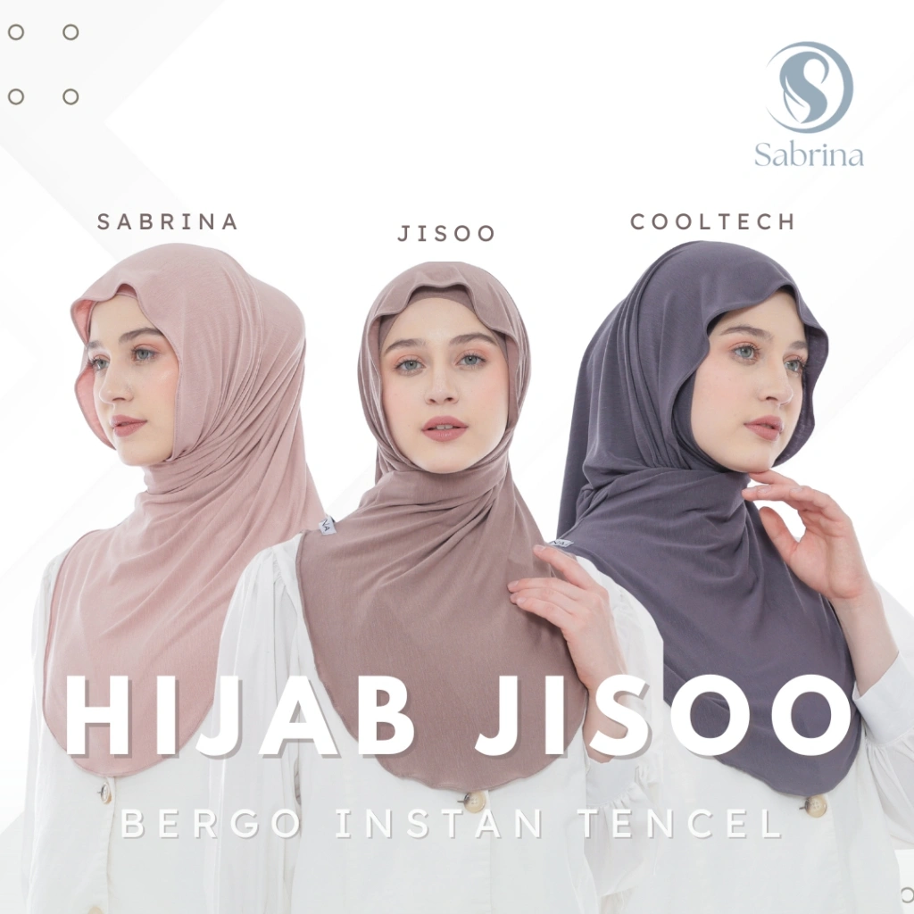 HIJAB INSTAN BERGO HUMA BAHAN KAOS RAYON COOLTECH MELEYOT PASHMINA TOP BISA EMPAT MODEL SIZE M