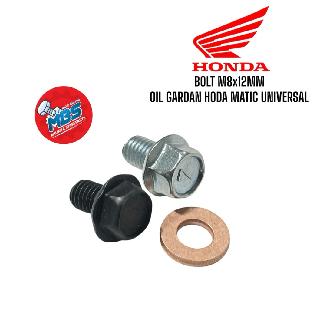 BOLT FLANGE M8x12 BAUT 12 OLI GARDAN CVT HONDA BEAT SCOOPY PCX ADV SPACI DLL SEMUA JENIS HONDA MATIC