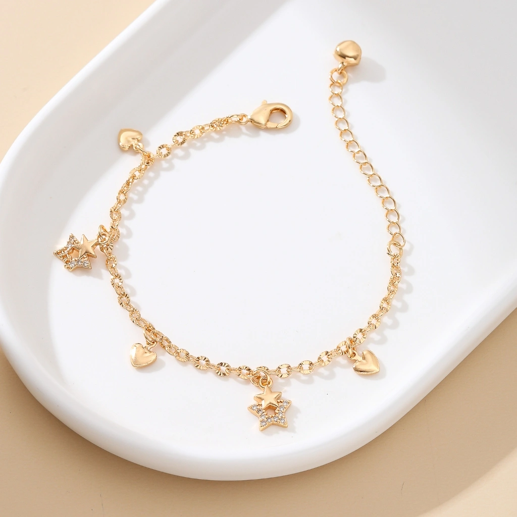 BLK Gelang Dewasa Perhiasan Wanita Titanium Emas Gold Anti Karat Nori Jurai Permata Jewelry Premium