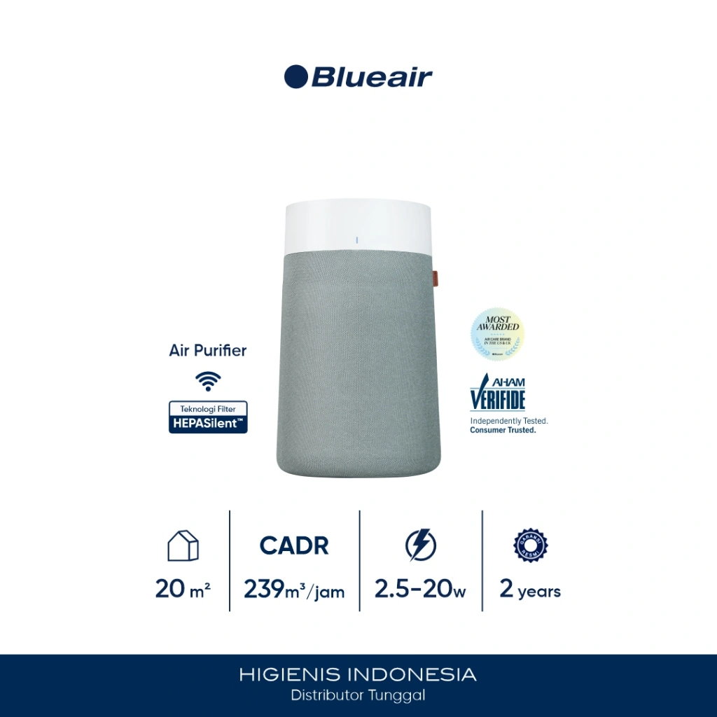 Blueair Blue Pure Max 3250i Smart Wifi Air Purifier Pet Care - Pembersih / Penjernih Udara HEPA Filter + Karbon Aktif - Jangkauan 20 m²