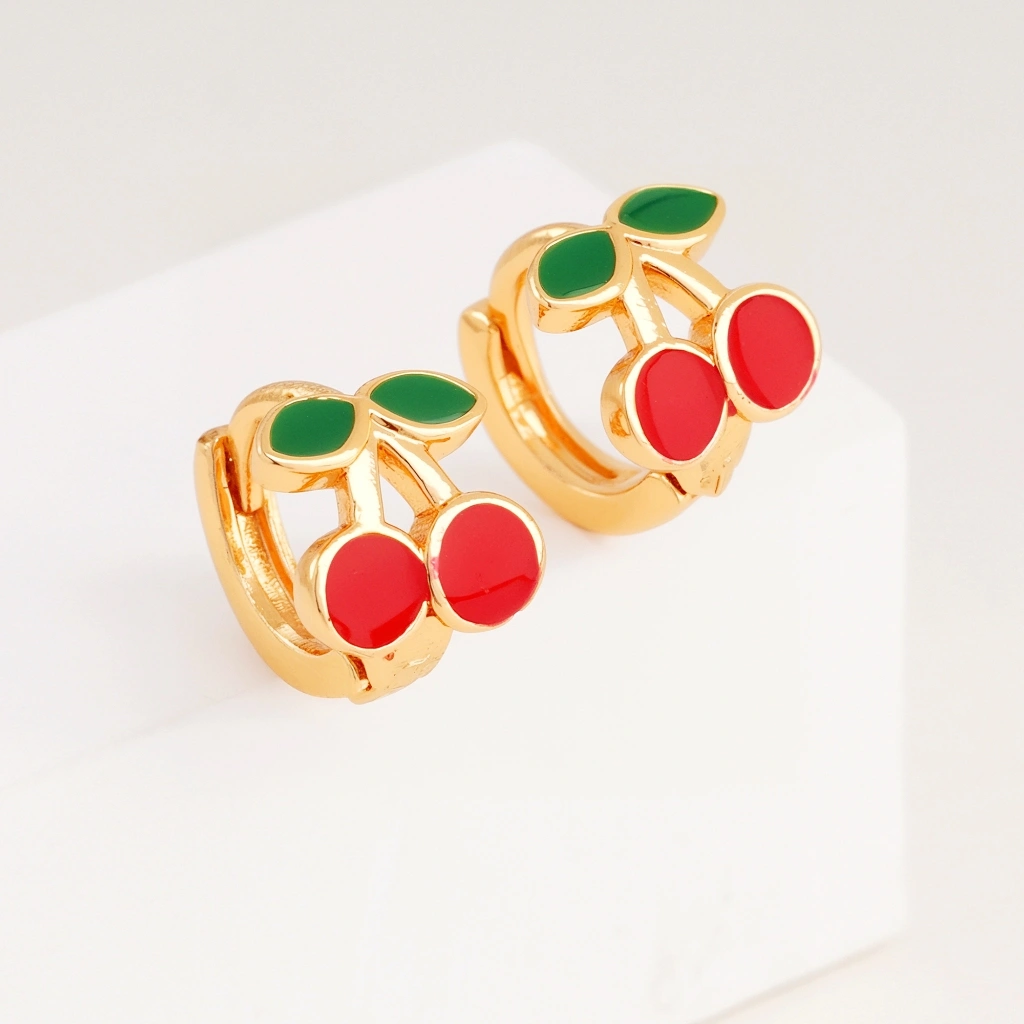 BLK Anting Anak Klip Karakter Perhiasan Emas Gold Titanium Anti Karat Jewelry Premium Aksesoris