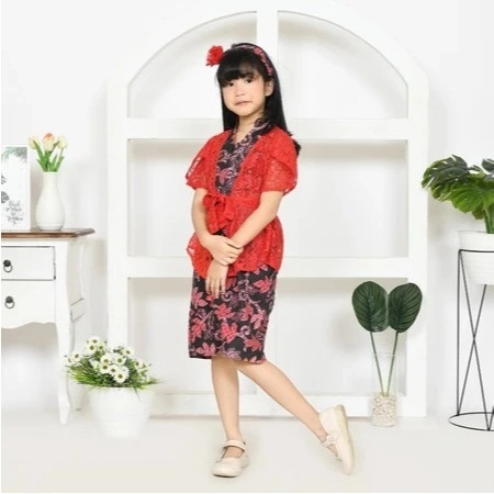 Setelan Kebaya Anak Mita / Baju Kondangan Anak 5-12 Tahun / Baju Anak Ikat Pinggang
