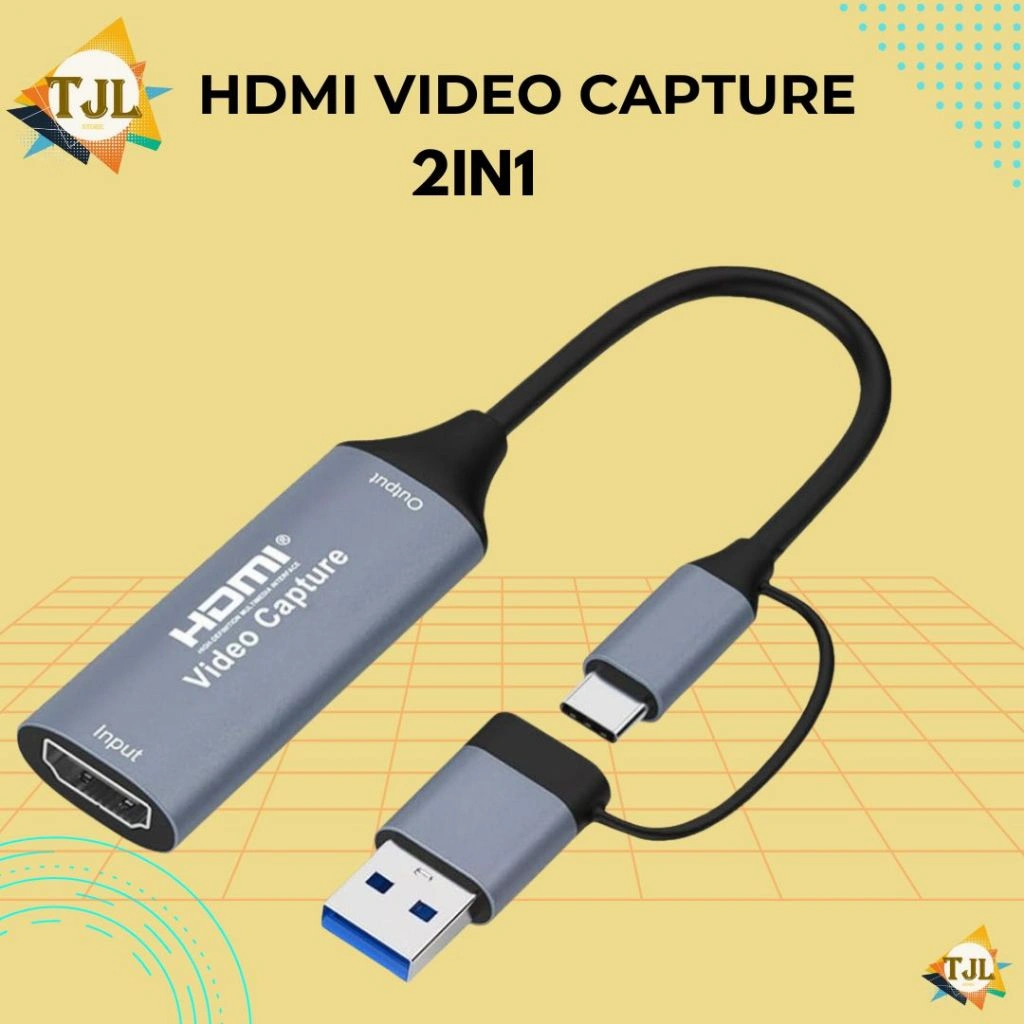 HDMI Video Capture Card USB 3.0 Type C 2IN1 Perekam camera streaming OBS FULL HD 1080P video capture card