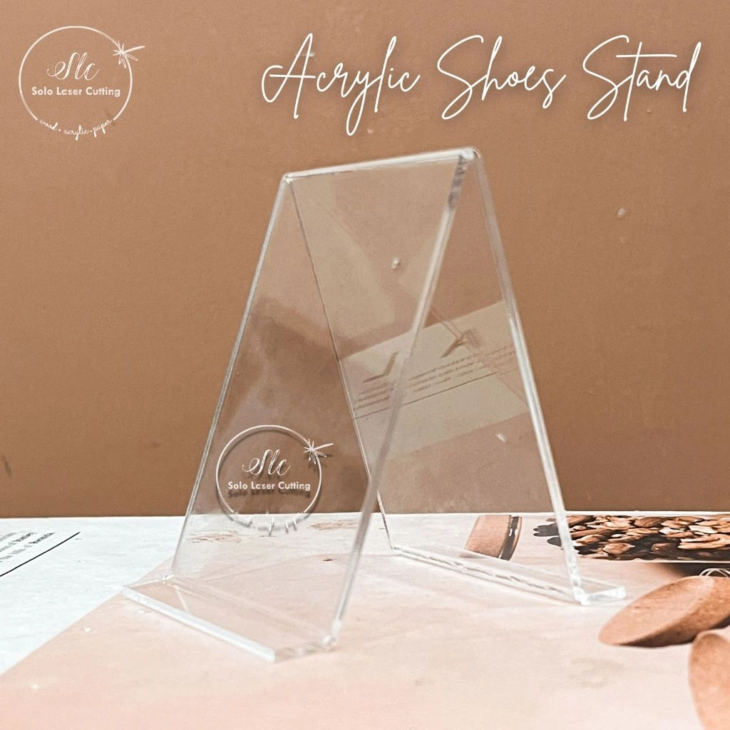Shoes Stand Acrylic | Display Sepatu Akrilik | Holder Sepatu | Holder Sandal Akrilik Bening